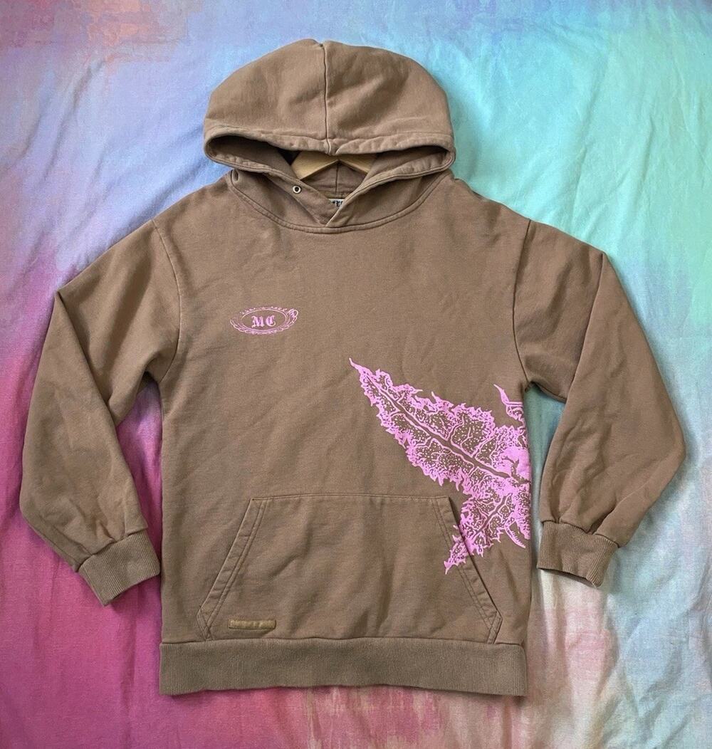 Mea Culpa Dead Moth Brown Graphic Hoodie Sweatshirt Alt Streetwear Hip Hop Sz XS